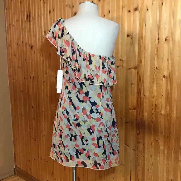 NWT XS Jenny Han Silk Asymmetrical Bouquet Dress - Picture 4 of 8